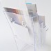 FixtureDisplays® 4 Tier Leaflet Holder Tri-fold Literature Holder Clear Acrylic Wall Mountable 14912